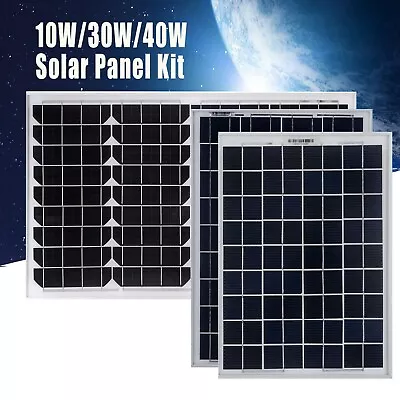 $12.79 • Buy 200W 100W 40W 30W 20W 10W 5W Solar Panel Kit Fixed Mono 12V Battery Charging AU