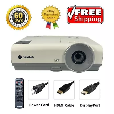 ViviTek D851 DLP Projector 3D HD 1080i Presentation DisplayPort To HDMI Bundle • $136.43