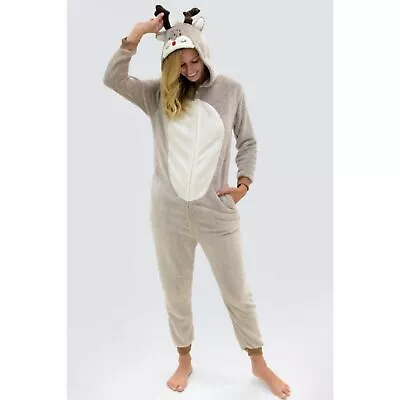 Plush Moose Animal One Piece Pajama Costume Med/Large • $33.33