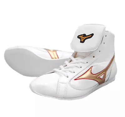 Pre-order New Mizuno Short Boxing Shoes White × Gold Line 21GX234000 WGR • $809.19