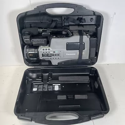 Panasonic S-VHS Reporter Movie Camera AG-456UP Pro Line & Hard Case - Parts Only • $99.99