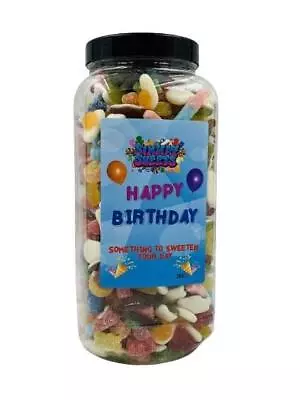 Simway Sweets 'Happy Birthday' Gift Huge Mega 3KG Sweet Jar - Pick Your Mix! • £34.99