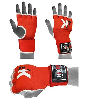 Gel Gloves Punch Bag Hand Quick Wraps Boxing Padded Inner UFC Gear MMA Protector • £4.99