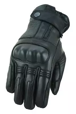 GEARX Sniper Leather Motorbike Gloves Thermal Waterproof Winter Protection • £19.99