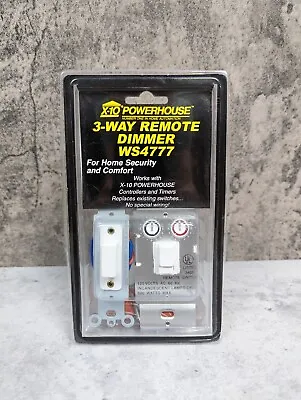 $11.63 • Buy NEW X-10 POWERHOUSE 3-WAY WALL Remote DIMMER MODULE WS4777 Home Security WHITE
