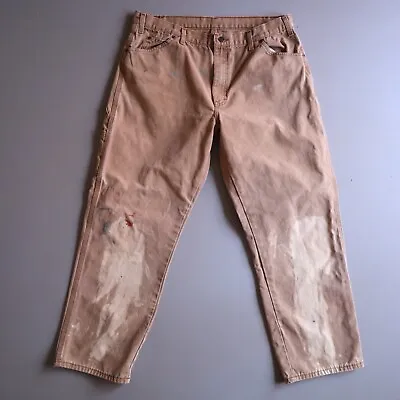 Sun Faded Dickies Canvas Pant 38X32 Distress Grunge Workwear Measure 37 X 30.5 • $80