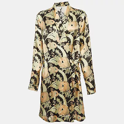 Dries Van Noten Multicolor Floral Printed Satin Jacket L • $346.50