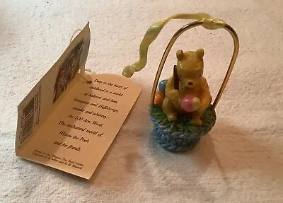 Disney MCF Classic Pooh Ornament Blue Easter Egg Basket • $12.99