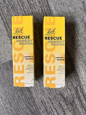 2 X Bach Rescue Remedy Day Dropper Flower Essences 10ml X2 Exp 27-28 • £11.50