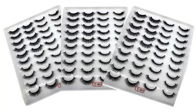 60 Pairs False Eyelashes Mink Natural Extension Black 3D Soft Lashes Makeup • $17.49