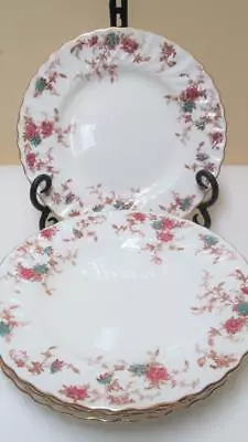 (5) Minton England Ancestral 8  Salad Plates Gold Trim Bone China Wreath Mark • $48