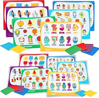 $23.99 • Buy Kids Placemats For Dining Table Kit, Include 6 Educational Table Mats 16.5  X 12
