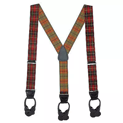 SuspenderStore Plaid Dressy Button-End Suspenders - 5 Colors 3 Sizes • $40.95