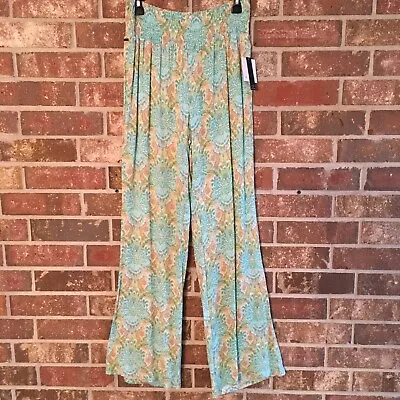 O'Neill  Johnny Green Paisley Large Pull On Elastic Waist Pants   NWT $49.50 • $14.32