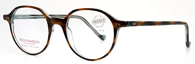 LAFONT Reedition Goncourt 5152 Brown Horn Unisex Round Eyeglasses 48-19-145 B:43 • $159.99