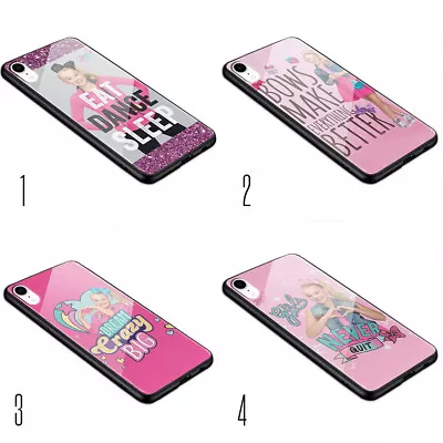 £8.99 • Buy Premium Glass JoJo Siwa YouTube Dance Bow C82 Black Silicone Glass Phone Case