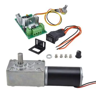 12V DC Geared Motor Worm Reducer 8mm Shaft 130 RPM For DIY Projects • $31.20