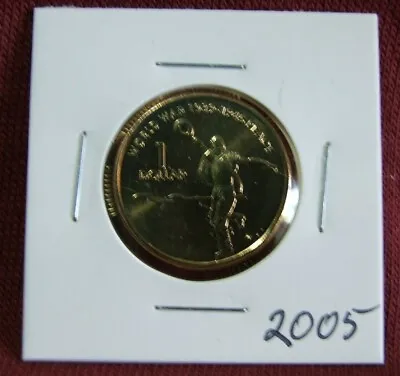 2005 $ 1 DOLLAR UNC OR BETTER DANCING MAN From ROLL In 2x2 Coin Holder • $9.75