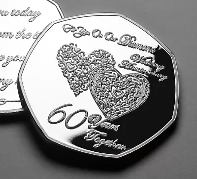 £7.99 • Buy On Our DIAMOND WEDDING ANNIVERSARY Commemorative. Gift/Present. 60th 60 Years