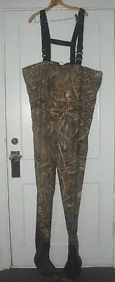 RealTree Max 5 Size 12 Caddis Waterfowl Neoprene Camo Chest Waders Patchable Rip • $52.50