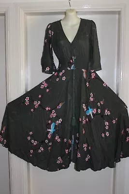 SZ-XS Women's Jaase  Floral & Bird Print HIPPY BOHO FESTIVAL  Long Maxi Dress • $23