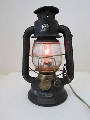 Dietz N.Y Little Wizard Kerosene Lantern W Globe Antique 9  CONVERTED ELECTRIC • $97.41