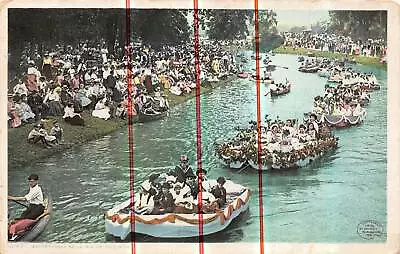 BELLE ISLE DETROIT Michigan Postcard Island Boat Parade Detroit Publishing Co • $4.99