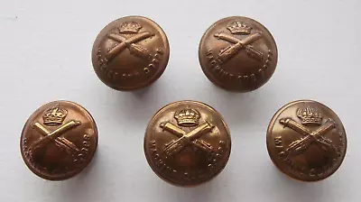 5 X Original WWI Machine Gun Corps Officers Brass Uniform Buttons • £24.99