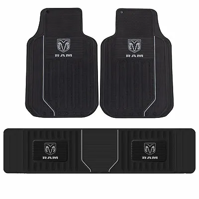 NEW 3PC DODGE RAM All Weather Heavy Duty Rubber Floor Mats Set Official Licensed • $80.42