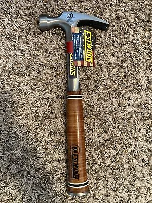 Estwing E20S Straight Claw Leather GRIP Handle Hammer 20 Oz USA • $31.98