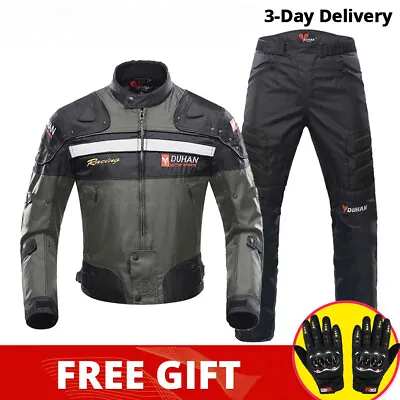 Motorcycle Jacket Pant Suit Waterproof Racing Jacket Protective Motocross Lining • $285.74