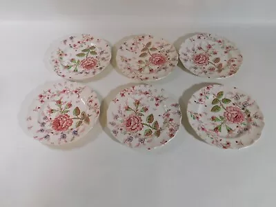 Johnson Brothers Rose Chintz England Bread Plates 6 1/4” - Lot Of 6 -All Chipped • $6.99