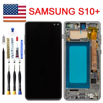 OLED LCD Display Touch Screen Digitizer Frame For Samsung Galaxy S10+ Plus G975U • $69.88