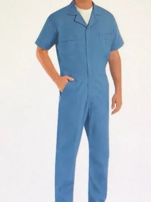 Red Kap Speedsuit  Men's Zip-Front Work Coverall Action Back - Medium Blue- CP40 • $30.98