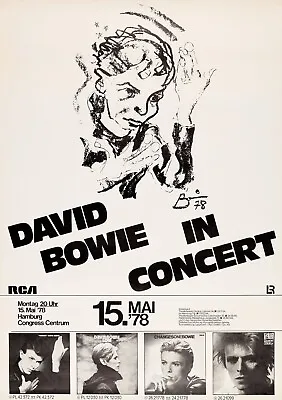NEW David Bowie Tour Concert 1978 Poster Poster Print Canvas FREE SHIPPING • $18.16