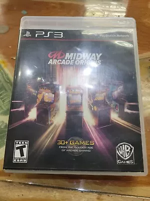 Ps3 MIDWAY ARCADE ORIGINS BLACK LABEL WITH MANUAL • $23.70