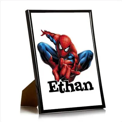 Personalised Marvel Spiderman Name Print Children's Room Wall Art Poster Gift  • £11.99