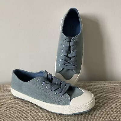 Marks And Spencer Ladies Canvas Shoes Sneakers Pumps Blue Size 6 • £14.99