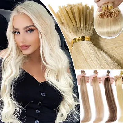 CLEARANCE Stick I Tip Human Remy Hair Extensions Pre Bonded FULL HEAD 150G 300S • $36.07