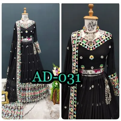 Indian Designer Embroidery  Work Lehenga & Choli With Real Mirror Work For Party • $60.99