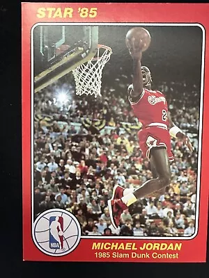 1985 Star Slam Dunk Supers 5x7 #5 Michael Jordan • $1600