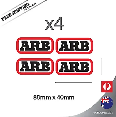 X4 ARB 4x4 Accessories 4wd Truck Auto Body Window Glass Sticker 4 Pack 80mmx35mm • $9.95