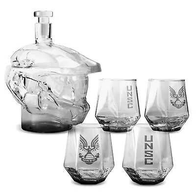 Halo Infinite Master Chief Helmet 6-Piece Whiskey Decanter Set With Glasses • $129.99