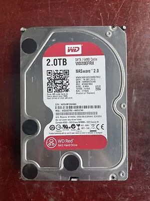 Western Digital Red NAS 2TB Internal 5400RPM 3.5  WD20EFRX Hard Drive SATA HDD • £49.99