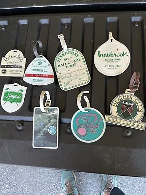 Lot Of 8 Vintage Golf Bag Tags-Pinehurst-Innisbrook-The Pearl • $12.99