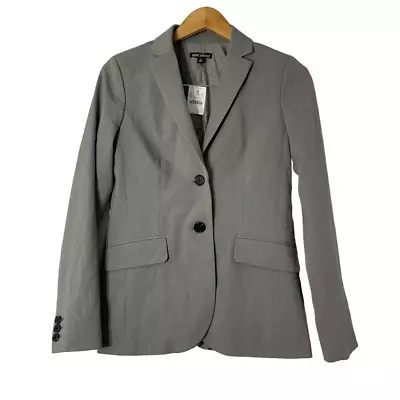 J. Crew Mercantile Heather Gray Fitted Office Blazer Size 0 NWT Style# J4477 • $35