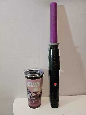 Disney Parks Star Wars Black Build Your Own Lightsaber Purple Mace & Tumbler • $40