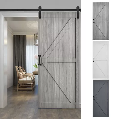 Wooden Door With Sliding Rail Track System Internal Barn Door & Hardware Set • £199.95