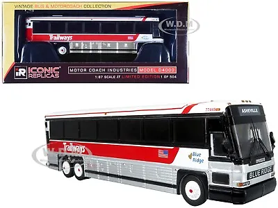 2001 Mci D4000 Coach Bus  Trailways-blue Ridge  1/87 By Iconic Replicas 87-0485 • $49.95