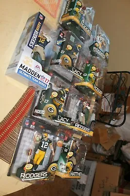 Nfl Packers' Mcfarlanes: Aaron Rodgers Clay Matthews & Eddie Lacey • $17.99